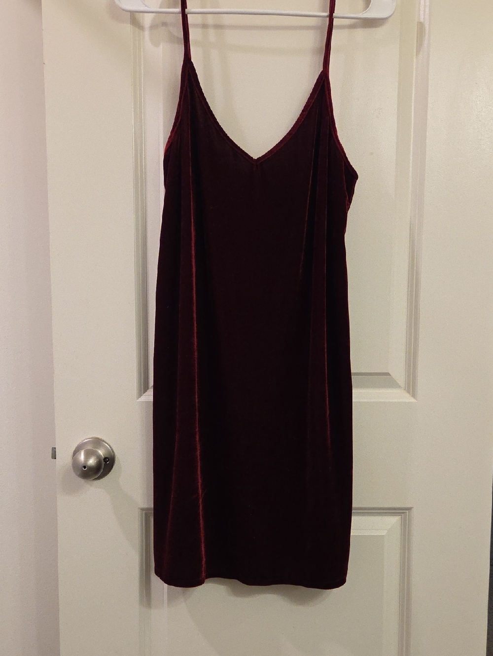 Burgundy Velvet Slip Dress
